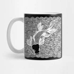 Koi Fish Great Wave Tattoo Mug